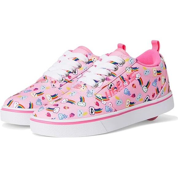 HEELYS Pro 20 Pink Rainbow Print Sneakers, Kids Size 2 - Picture 2 of 9
